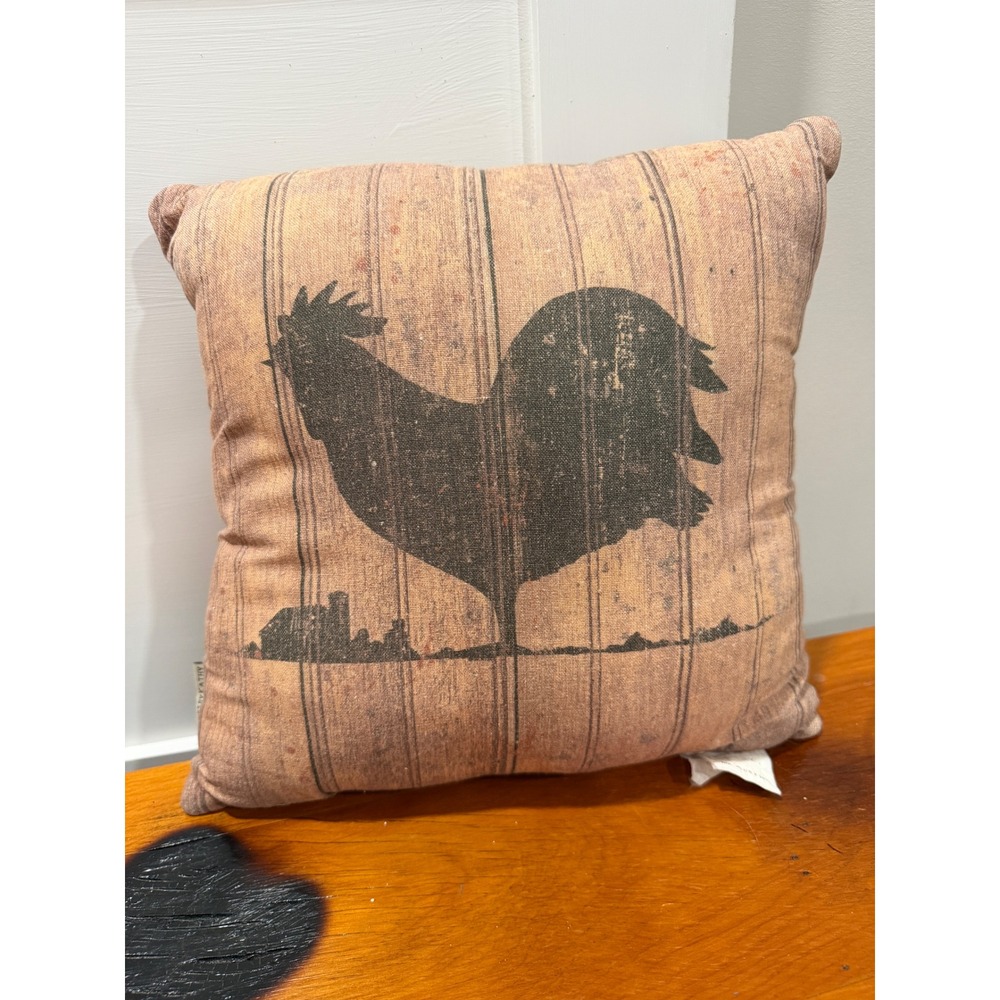 Primitives by Kathy Country Sunshine Rooster Farmhouse Throw Pillow Rustic 12x12